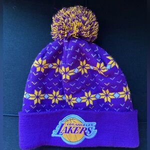 La Lakers Pom Beanie Hat - One Size
